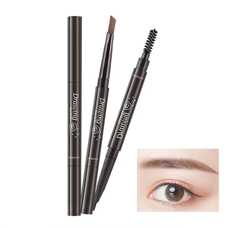 Double-ended Eyebrow Pencil, 1 Count Waterproof Long Lasting Eyebrow Pencil, Brow Styling Brush, Brow Shading & Filling Pencil, Eye Brow Makeup Tool, Brow Styling Products