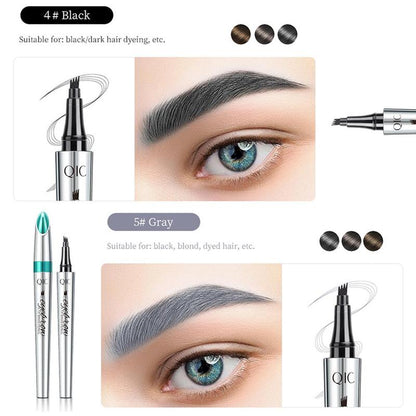 4 Tips Liquid Eyebrow Pencil, 1 Count Waterproof Long Lasting Eyebrow Pencil, Brow Styling Brush, Brow Shading & Filling Pencil, Brow Brush Makeup Tool, Eye Brow Makeup Products