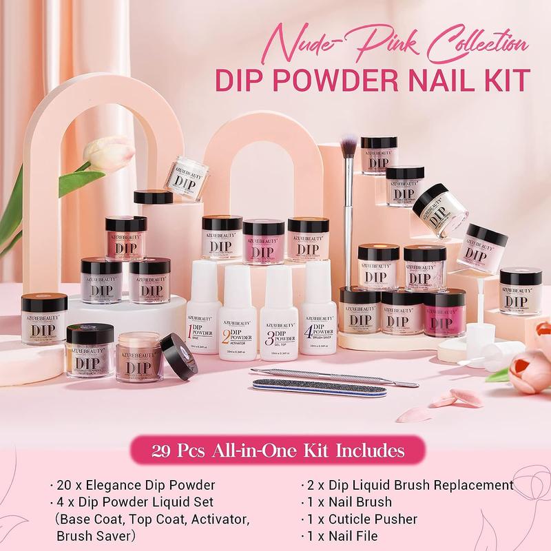 AZUREBEAUTY 20 Colors  Dip Powder Nail Starter Kit, DIY Nails At Home, Gift Choice, Nail Salon At Home, Gift for Her