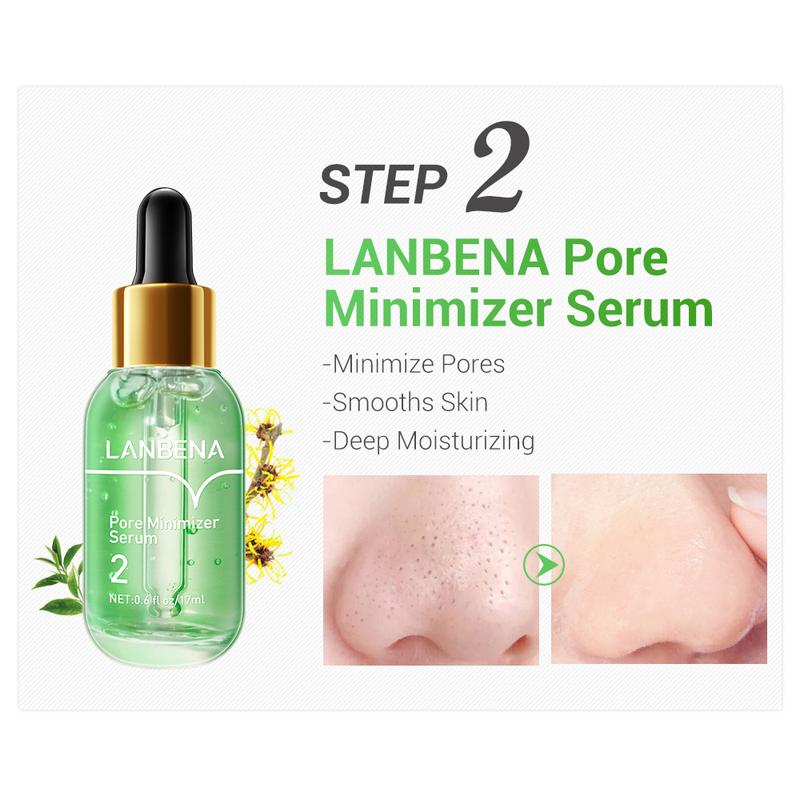 LANBENA Blackhead Remover Serum Shrink Pore Facial Serum Peeling Off Mask Skincare Acne Treatment Essence 17ml Comfort Skin Repair