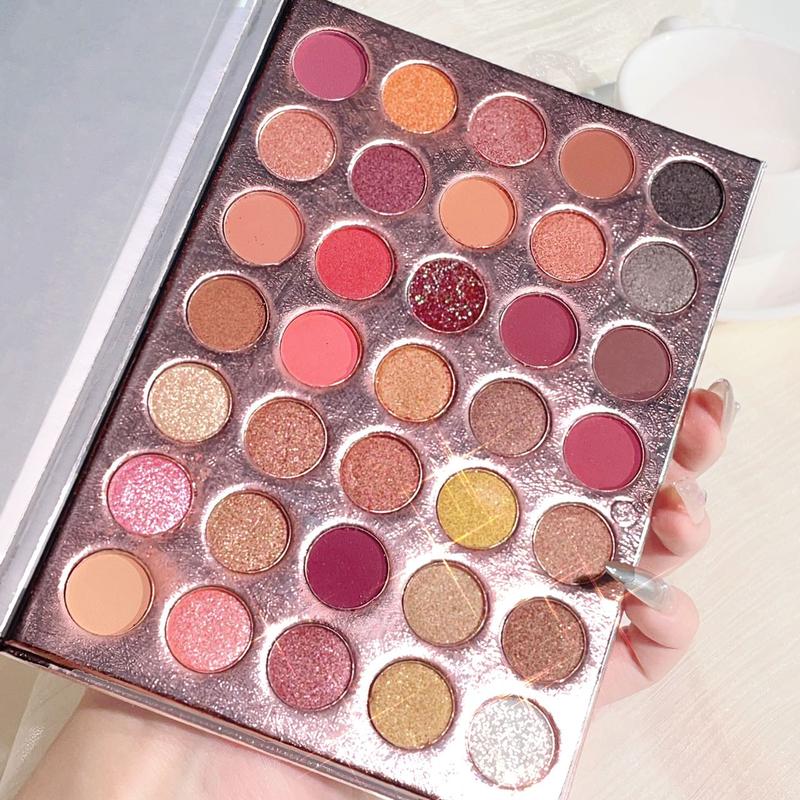 35-color Eyeshadow Palette, Matte And Glitter Eye Shadows Palette, Long Lasting Shimmering Eye Shadow Makeup Products For All Styles And Occasions