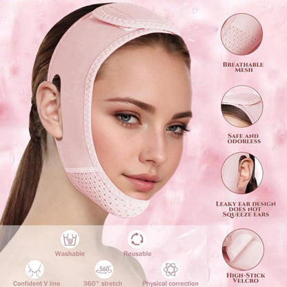 V Line Lifting Mask with Chin Strap for Double Chin, Face Skincare Lifting Belt for Women, Beauty & Personal Care Product