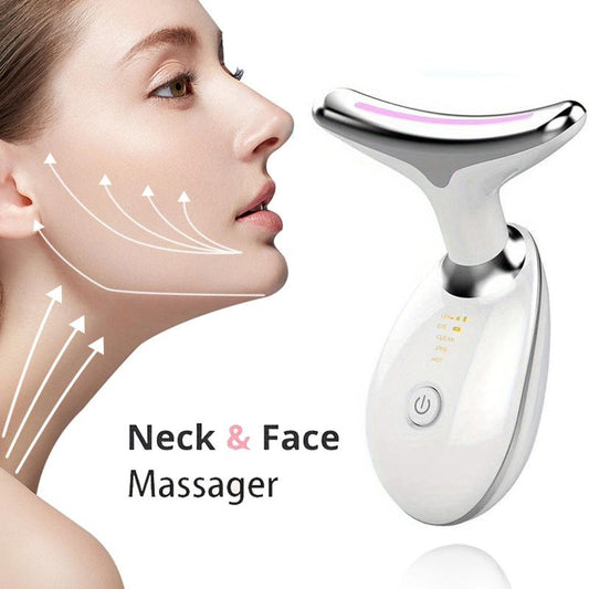 Neck Face Tightening Smoothes Wrinkle Tool Double Chin  Firming Reducer Vibration Massager For Wrinkles Appearance And Skin Smooth Tightening With 3 Modes White Black