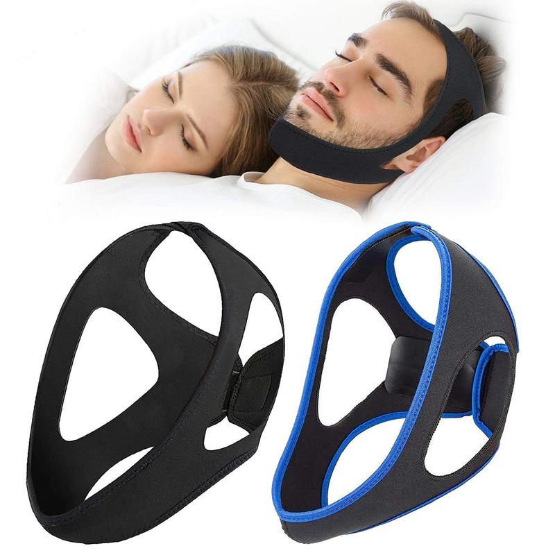 Anti Snore Chin Strap, Adjustable Stop Snoring Sleep Headband for Men & Women, Effective Anti Snore Chin Straps to Keep Mouth Closed While Sleeping