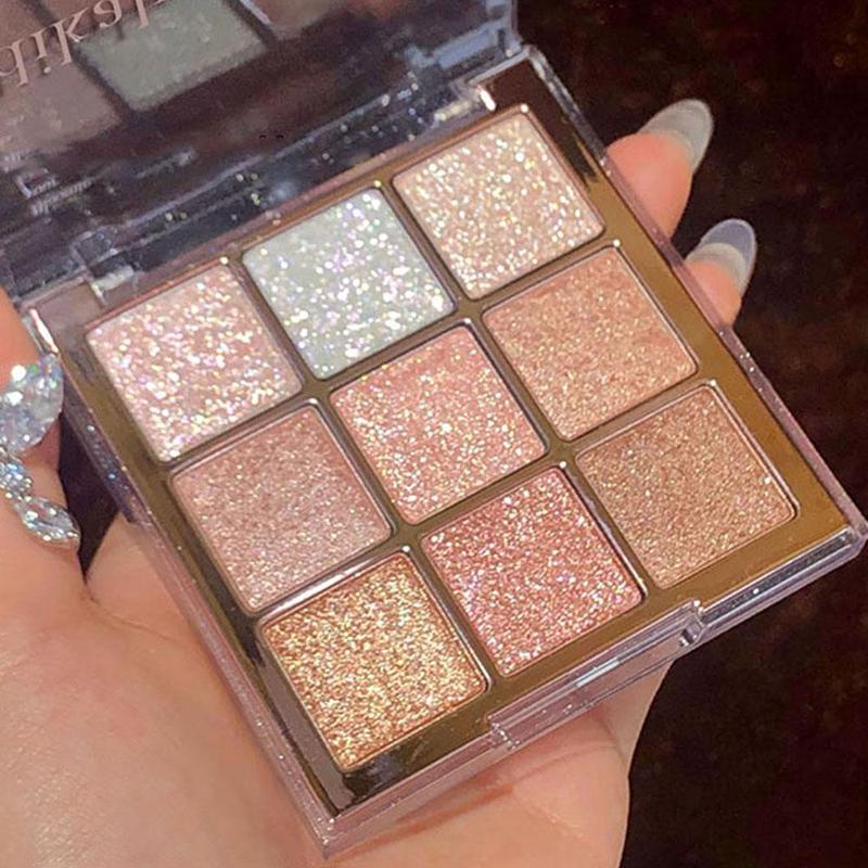 Shimmer Mirror Eyeshadow Palette, Glitter Eye Powder Palette, Summer Long Lasting Shiny Eye Makeup Palette, Glittering High Pigmented Cosmetic Palette, Music Festival Makeup Products