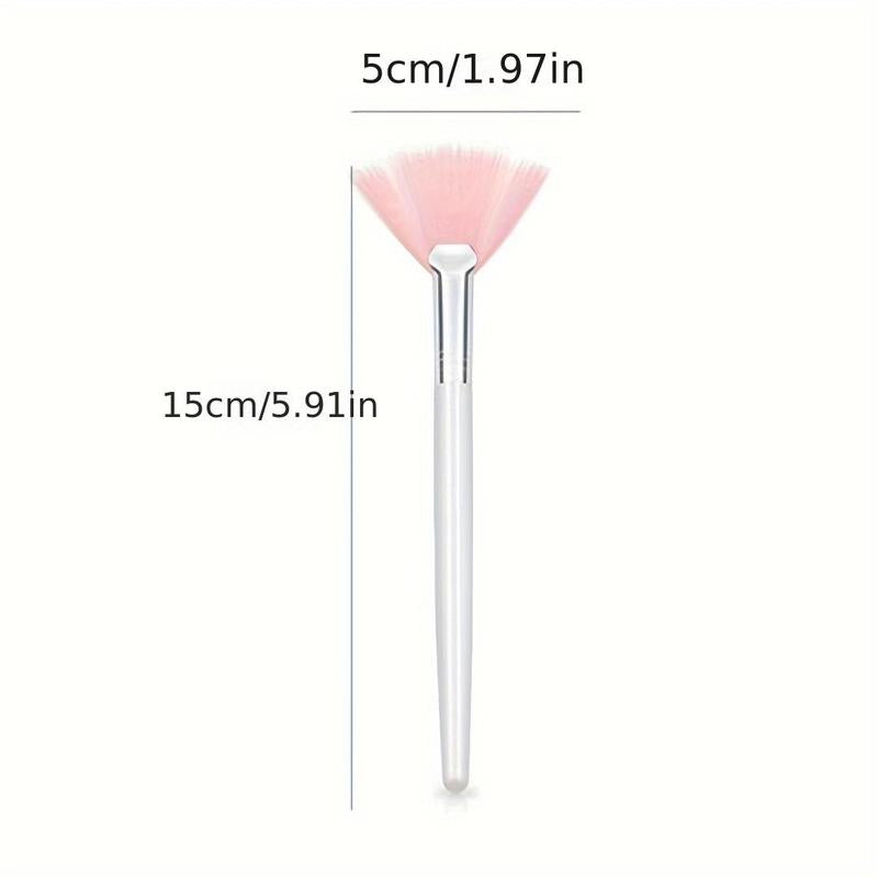 Comfort Fan Shaped Face Mask Brush, 1 Count?Soft Bristle Makeup Brush, Professional Skincare Tools for Women