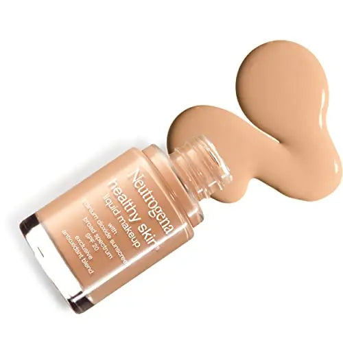 Neutrogena Healthy Skin Liquid Makeup Foundation, Broad Spectrum SPF 20 Sunscreen, Lightweight & Flawless Coverage Foundation with Antioxidant Vitamin E & Feverfew,