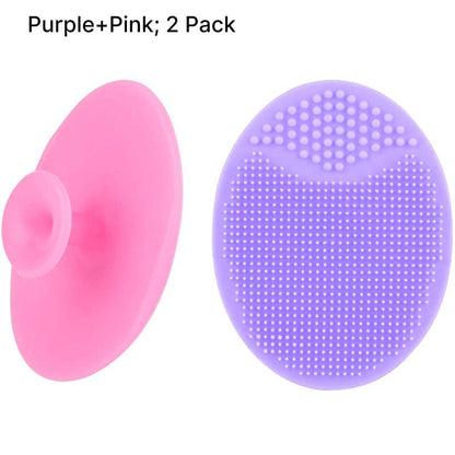 Manual Silicone Face Massage Brush, 2pcs Mixed Color Face Scrubber Massage Brush, Facial Skin Care Tool, Skincare Product for Women