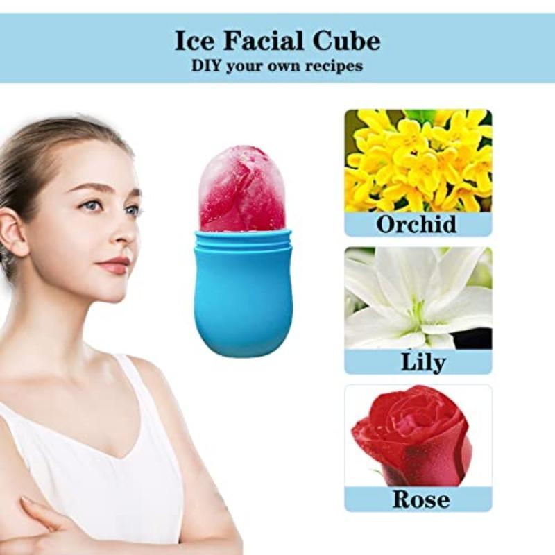 Cute Design Ice Roller for Face & Eye, 1 Count Silicone Face Ice Roller Mold, Ice Ball Tray for Face, Eyes & Joints Massage