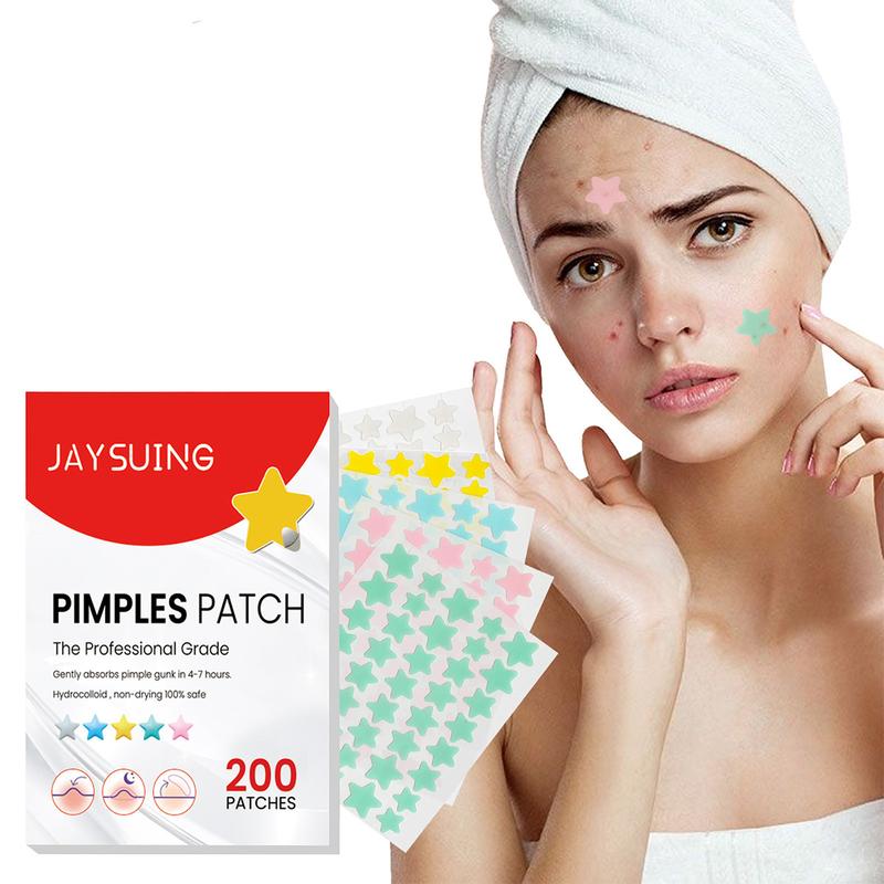 Pimple Patches for Face,star pimple patches, pimple patches stars  ,Colorful Spot Stickers with Tea Tree, Salicylic Acid & Cica Oil| 3 Sizes (10mm, 12mm & 14mm) |200 Count