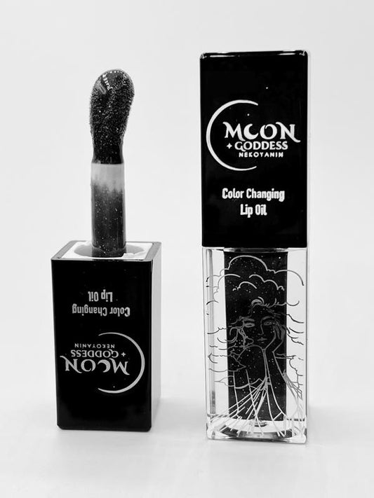 Black Color Changing Lip Oil - Moon Goddess Coconut Moisturize Nourishing Hyaluronic Acid Soothing