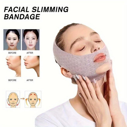 V-shaped Face Lifting Mask, Breathable Face Sleeping Bandage, Elastic Strap for Chin Cheek, Facial Skin Care Tool for Women