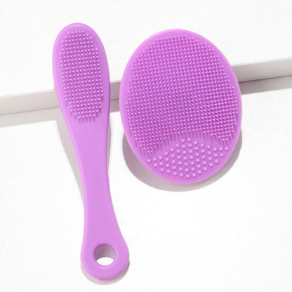 2pcs Portable Facial Cleansing Brush & Nose Cleaning Brush, Face Scrubber Set, Face Cleaning Tool For Daily Use