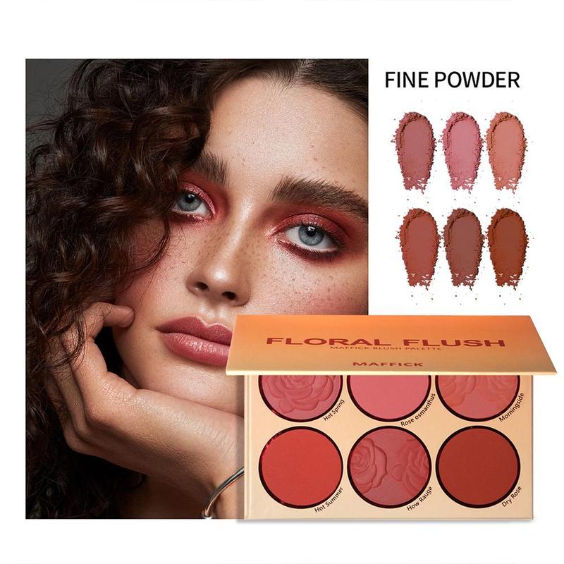 Matte Blush Palette, Long Lasting Blush Powder, Cheeks Contour Blush Pressed Powder, Natural Look Blush for Daily Makeup