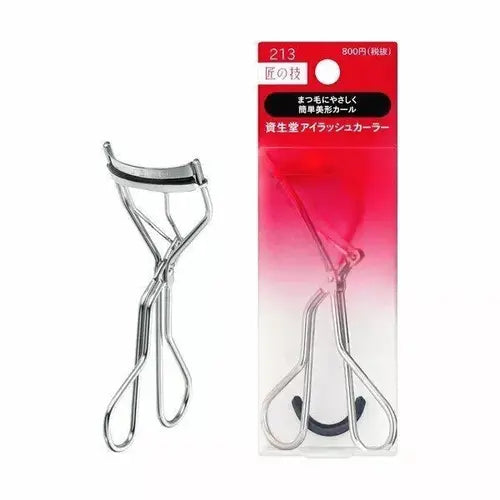 Eyelash Curler 213 Shiseido Crimps & Curls Lashes for Perfect, Eye-Framing Fringe - Gentle & Safe - Includes Replacement Pad