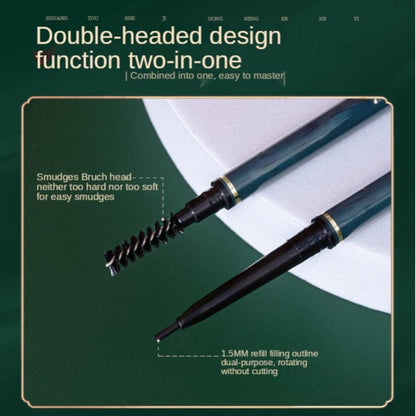 2 in 1 Eyebrow Pencil with Brush, 1 Count Long Lasting Eyebrow Pencil, Brow Styling Brush, Brow Shading & Filling Pencil, Eye Brow Makeup Tool, Makeup Accessories