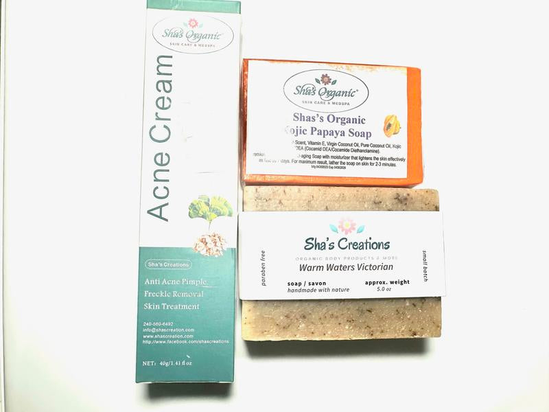 Sha's Small Acne package For The Face All Skin Types Skincare Pore Skin Repair