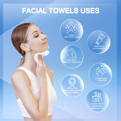 LUXU Disposable Face Towels Home Use Single-use Towelette degradable face towel Facial Skincare Delicate Comfort skincare towels