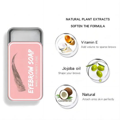 Music Festival Makeup, Eyebrow Soap & Gel Wax, Excellent Eyebrow Styling Wax, Long-lasting Waterproof Eyebrow Styling Soap, Eyebrow Makeup Cosmetic Tool for Women