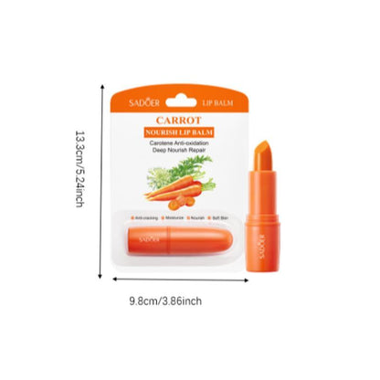 Carrot Nourishing Lip Balm, 1 Count Anti-drying and Anti-crack Lip Balm, Moisturizing Lip Care Product