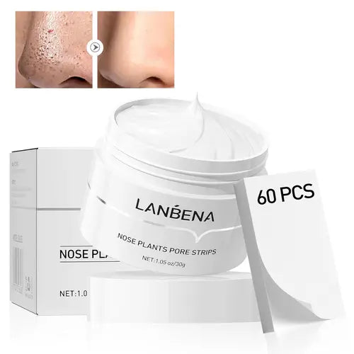 LANBENA Puntos Negros, Blackhead Mask Pore Strips, Deep Cleansing for All Skin Types, Unisex