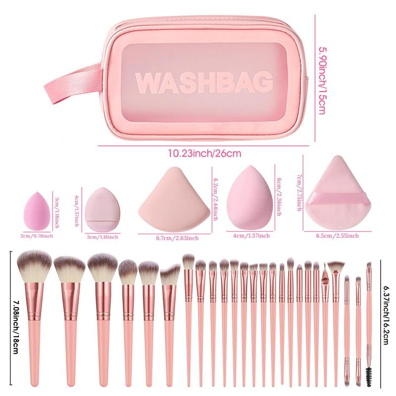 Face Makeup Tool Set, 42pcs Portable Travel Facial Makeup & Cleansing Tool Kit, Facial Makeup Products for Daily, Cosmetic Tools, Summer Back To School?Gift