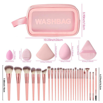 Face Makeup Tool Set, 42pcs Portable Travel Facial Makeup & Cleansing Tool Kit, Facial Makeup Products for Daily, Cosmetic Tools, Summer Back To School?Gift