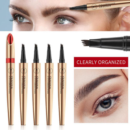 Liquid Eyebrow Pencil, 1 Count Waterproof Long Lasting Eyebrow Makeup Product With Micro Fork Tip For Natural Look