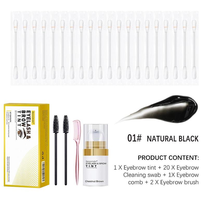 Eyebrow & Eyelash Dye Kit, 1 Box Lash & Brow Color Kit, Long Lasting Eyebrow Tint Kit, Eye Makeup Kit, Professional Makeup Kit for Women