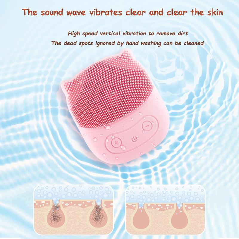 Portable Facial Pore Cleanser Cleansing Brush, 1 Count Rechargeable Facial Cleansing Brush, Facial Skin Massage Brush for Women &Girls