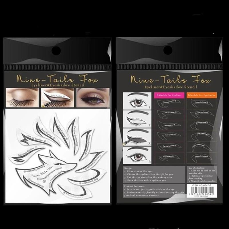 Eyeliner Stencil Stickers, Eyeshadow Eyeliner Auxiliary Tool, Eyeshadow?Eye Brow Stamp Stencils Eyebrow Template for Eyebrow Shaping, Grooming, Tinting, Eye?Cosmetic?Stickers