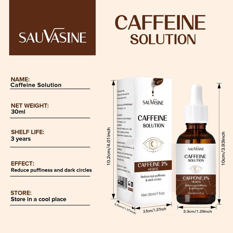 Caffeine Skin Bottom Eye Essence & Shining Eye Cream Set, 3 Counts/set Moisturizing Eye Cream, Eye Care Product for Women & Men