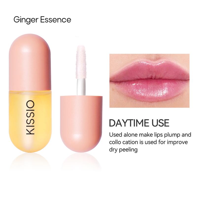 KISSIO Lip Plumper Set,Refer to reviews before purchasing,the effect varies from person to person. If you don't meet your expectations, please seek help from customer service. Very Small Package, Easy to Carry,Natural Lip Care,Day and Night use(2PCS)