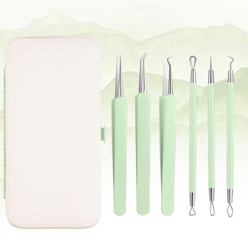 Portable Acne Removal Kit With Storage Case, 6pcs?Multifunction Acne Remover Tool, Professional Skincare Tools For Women