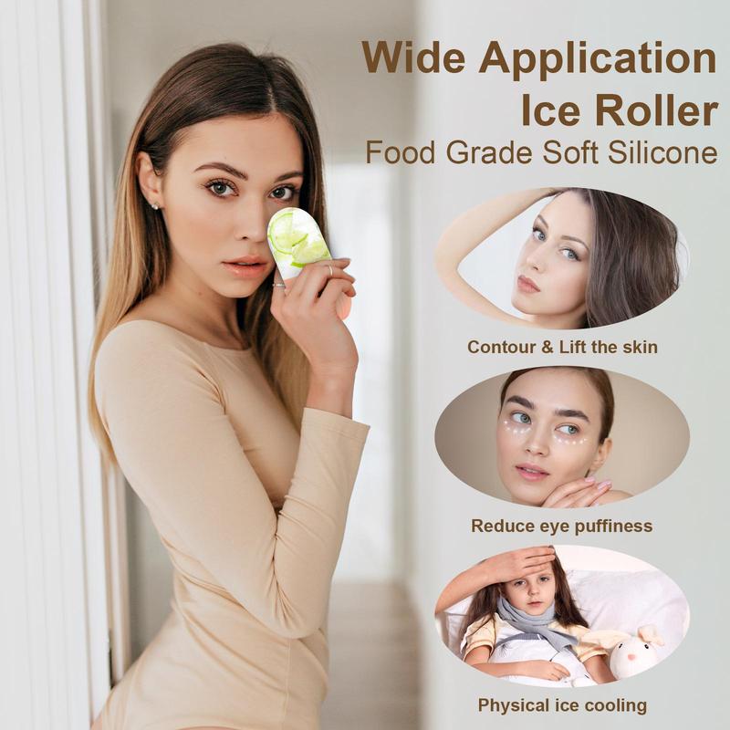 Ice Roller For Face & Eye, Face Massage Roller Mold, Facial Beauty Ice Roller For Face, Face Massager Gua Sha Mold, Ice Compress Facial Ice Cold Compress Cube