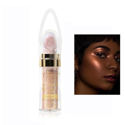 Highlighter Powder, Natural Brightening Pearly Face Highlighter Brightener, Facial Brightening Nose Contouring Cosmetics