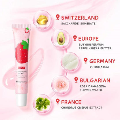 Strawberry Lip Mask, 1 Count?Moisturizing Lip Balm, Hydrating Plumping Lip Stick Lip Moisturizer, Lip Skin Care Treatment Lip Care Product