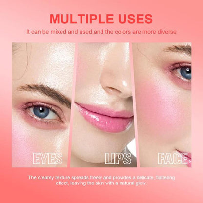 Long Lasting Blush Stick, Natural Look Blush for Daily Makeup, Lightweight Blush, Soft Color Shadow, Suitable for Women and Girls