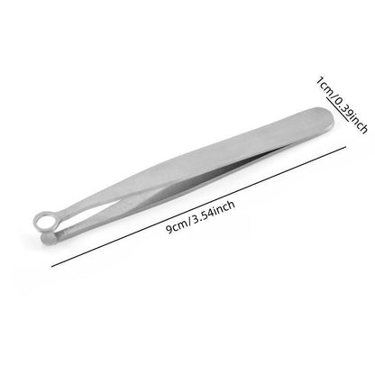 Nose Hair Trimming Tweezers (1 Piece), Stainless Steel Round Head Nose Hair Remover Tool, Safety Protection For Nose