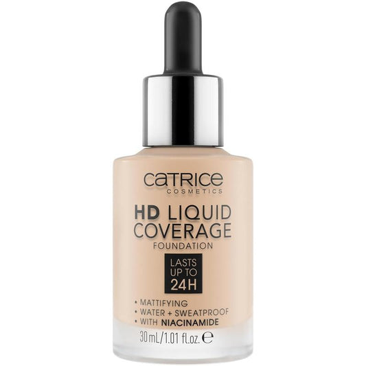 Catrice | HD Liquid Coverage Foundation | High & Natural Coverage | Vegan & Cruelty Free (010 | Light Beige)