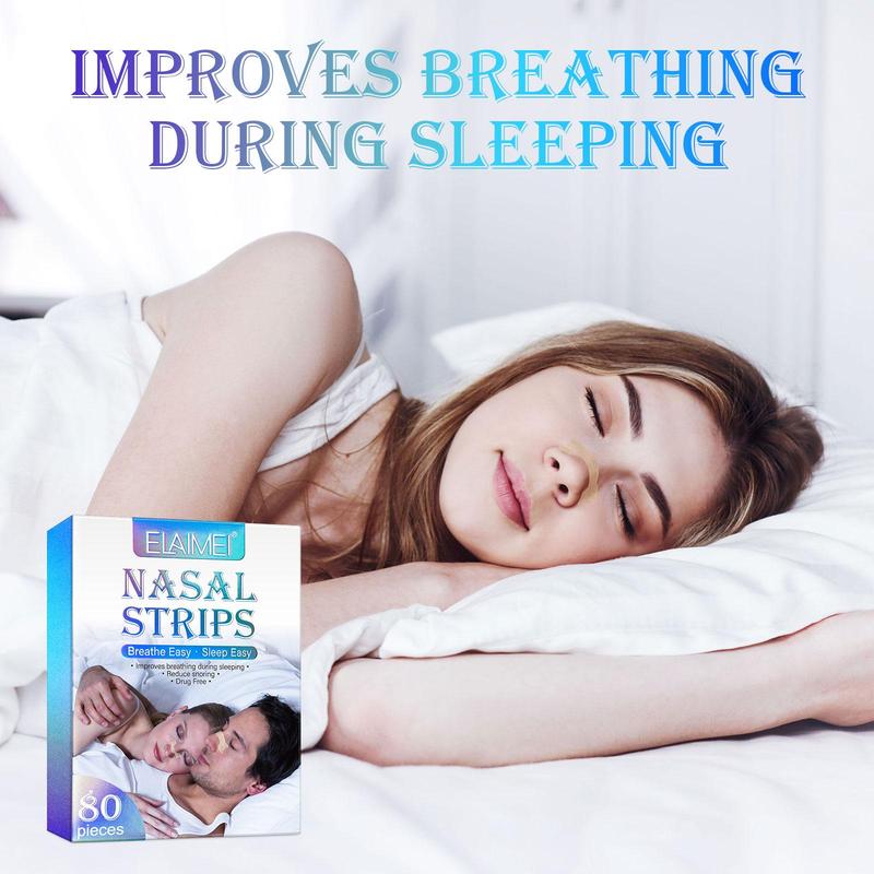 Breathable Nasal Strips, 80pcs/set Comfort Nasal Patch To Improve Breathing & Reduce Snoring , Beauty & Personal Care Product