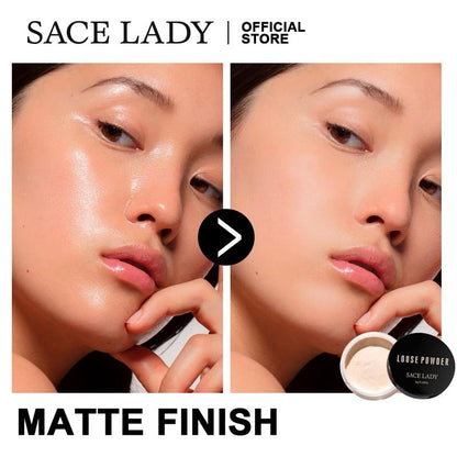 SACE LADY Oil-Control Face Powder Matte Waterproof Long-lasting Smooth Loose Setting Powder Makeup