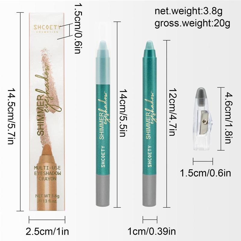 Long Lasting Highlighter Eyeshadow Pen, Shimmering Eye Shadow Pen, Glittering Highlighting Pen, Long Lasting Sweat-proof Eyeliner Pen, Eye Brightening Make up Stick, High-gloss Eyeshadow Pen