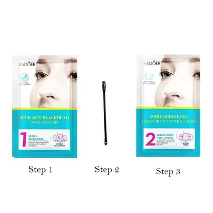 10pcs/box Blackhead Remover Nose Strips, Deep Cleansing Nose Strips, Nose Pores Cleaning Stickers, Facial Treatment Supplies