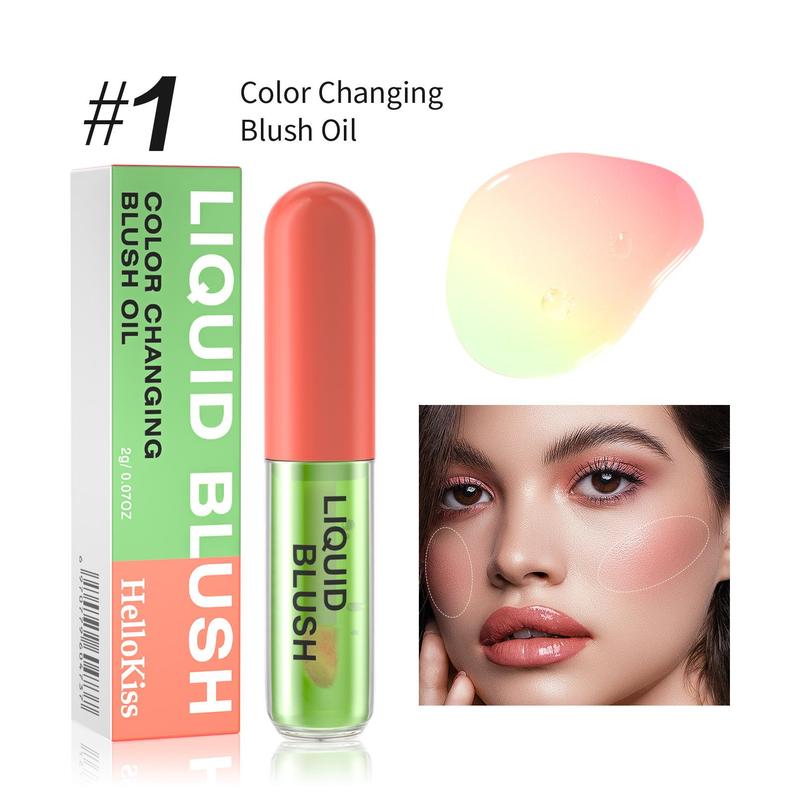 Liquid Blush, 1 Count Color Changing Blush Oil, Smudge-proof Blush Liquid Stick, Natural Look Blush for Daily Makeup, Blend to Create Natural and Vibrant Makeup