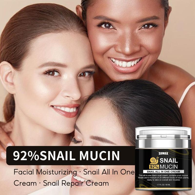 50ml Snail Mucin All in One Cream, Moisturizing Skin Care Product, Deeply Hydrate & Nourish Lotion for All Skin Types