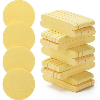 Facial Cleansing Sponge (120pcs), Round Face Wash Sponge, Face Scrubber, Professional Facial Cleaning Tool for Women & Men