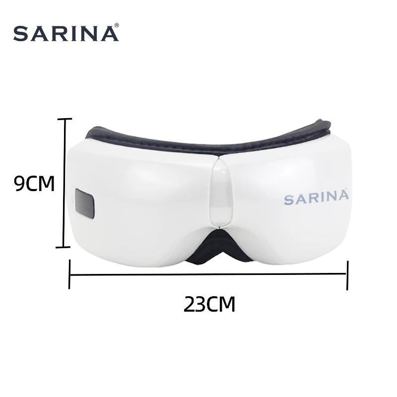 sarina Eye Massager with Heat, Heated Eye Mask with Bluetooth Music for Migraine, Face Massager to Relax, Eye Care Device for Eye Strain, Eye Bags, Dry Eyes, Birthday Gifts