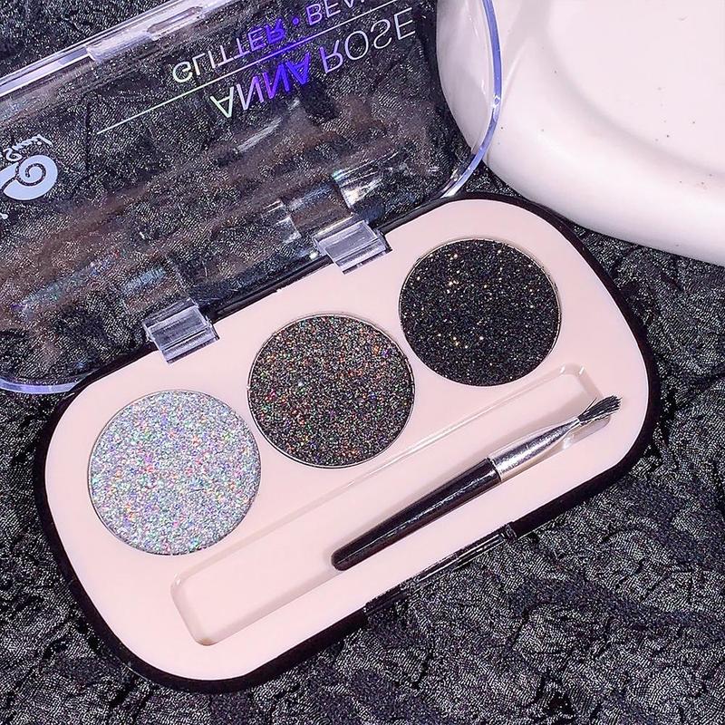 Glitter Eye Shadow Palette, 1 Count Shimmering Eye Shadow Makeup Products for All Styles and Occasions