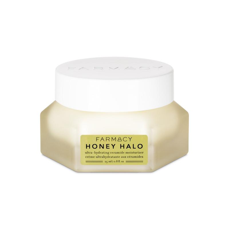 Farmacy Honey Halo Ceramide Face Moisturizer Cream - Hydrating Facial Lotion for Dry Skin - Mini Size